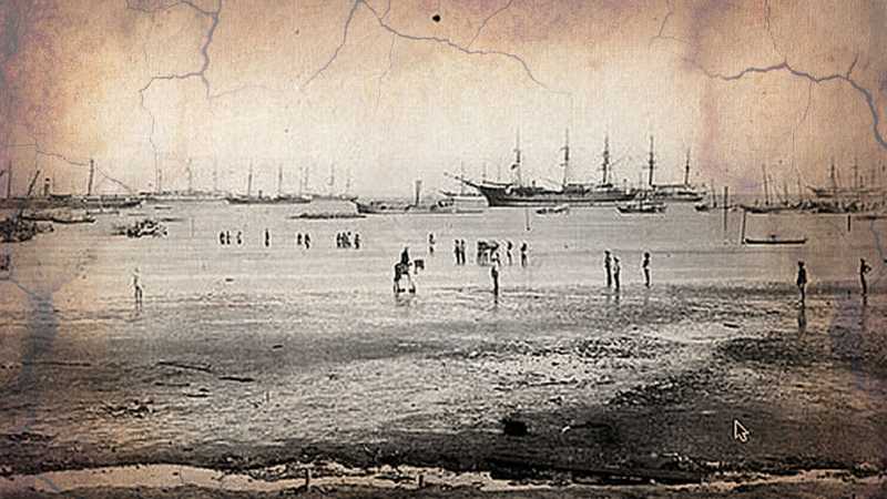 British expeditionary force landing at Annesley Bay or Gulf of Zula