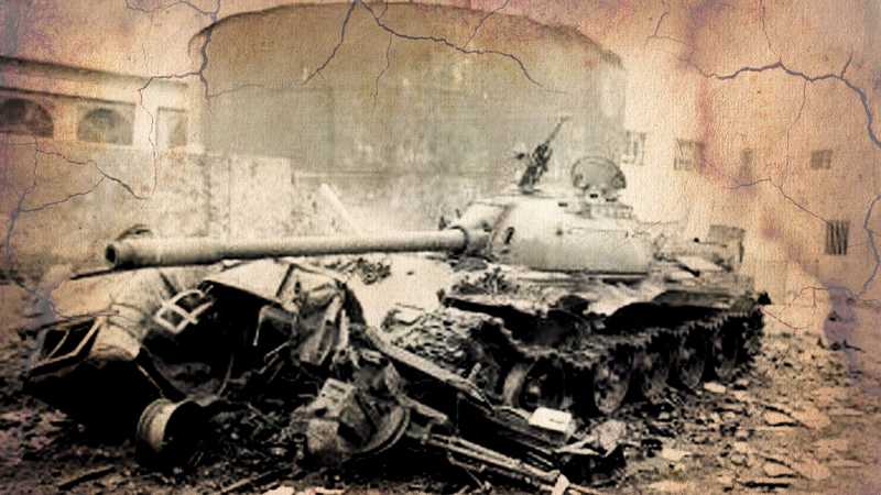 EPLF tank, named Commander No. 1, rammed into the vehicle carrying a ZU-23 anti-aircraft gun in a final death match at the Battle of Massawa