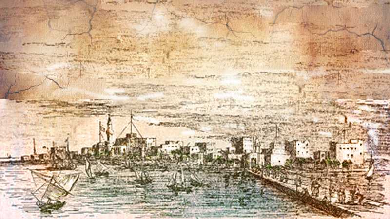 Sketch of Massawa at the end of 19th century)