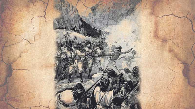 British Punjab Pioneers attacking at the Battle of Magdala