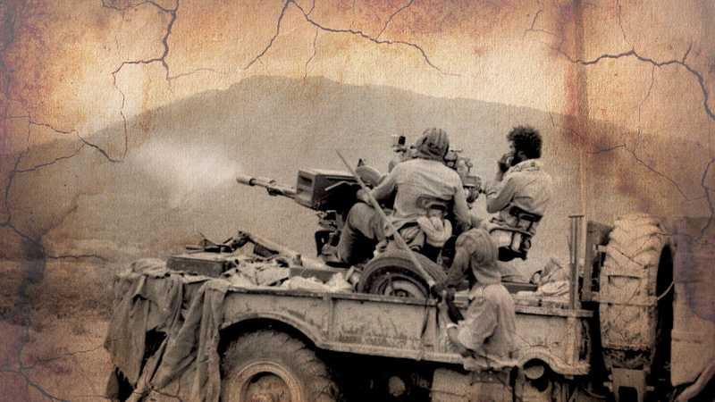 EPLF armored division fighters in battle