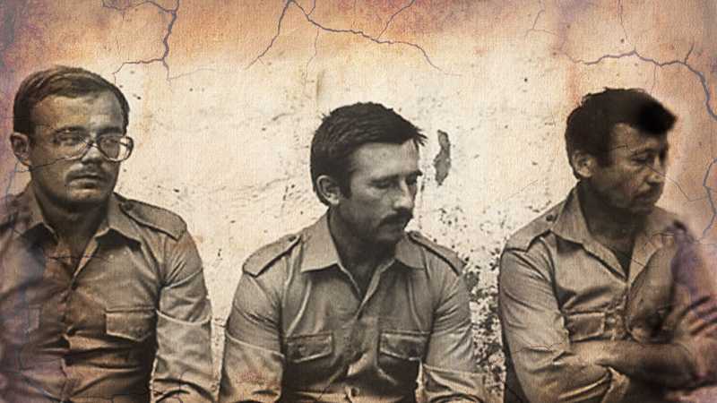 Captured Soviet Union officers who were advising the Ethiopian Army at Nadew Command