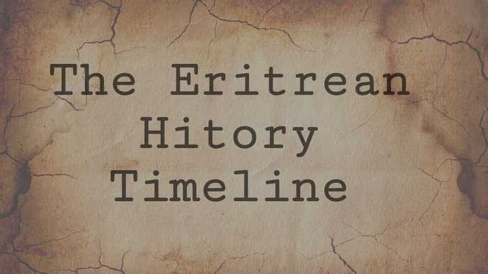 The major historical events in the history of Eritrea chronologically ordered in an interactive graphical timeline