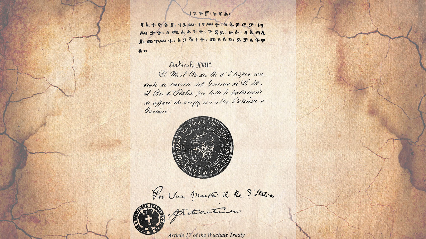 The contentious Article 17 of the Treaty of Wuchale