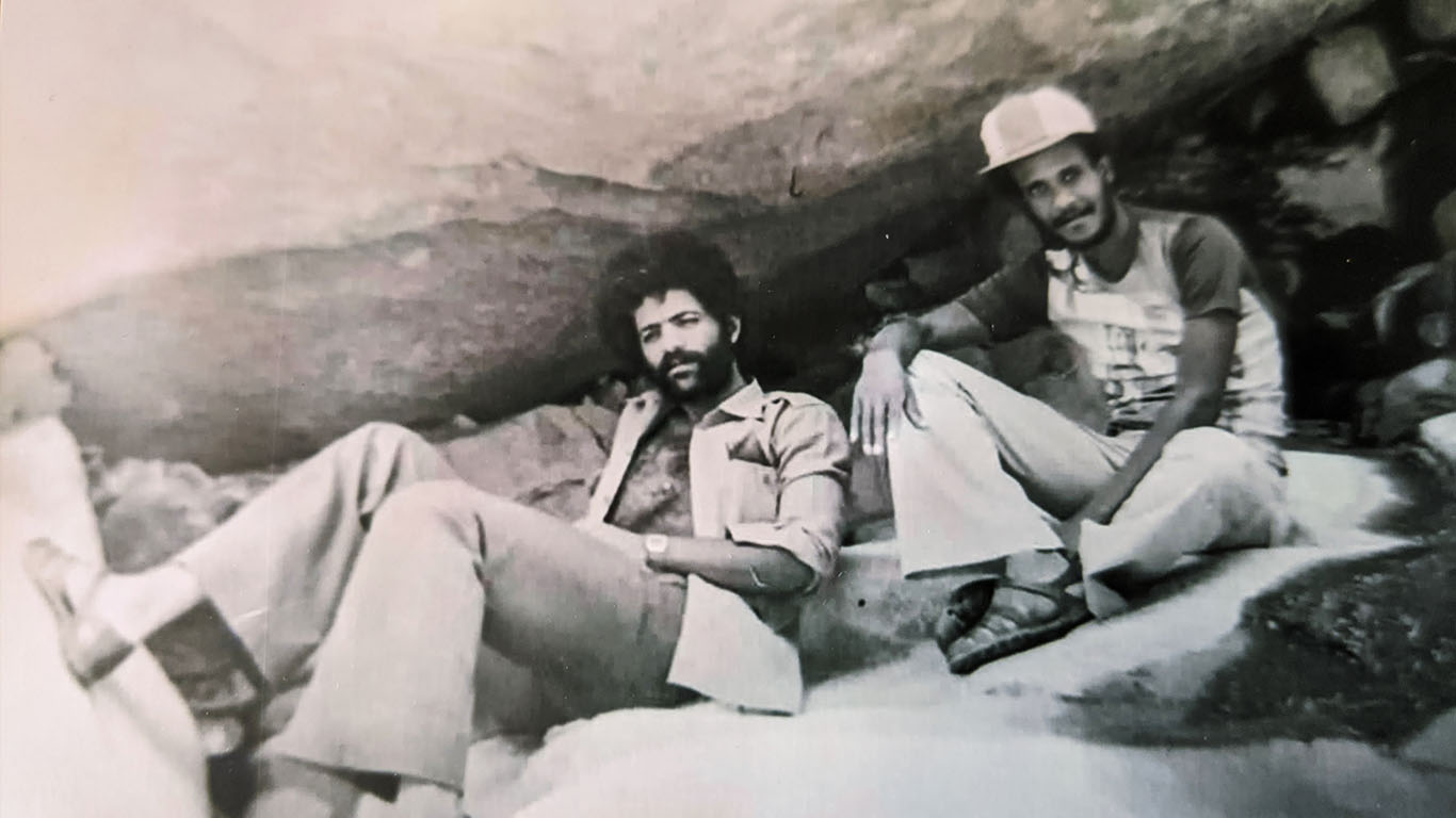 Yemane (Wedi Tekeste), right, as a freedom fighter with a comrade